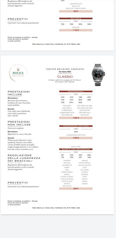 prezzi revisione rolex|rolex service schedule.